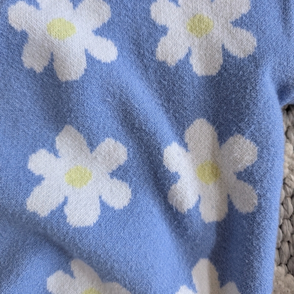 Willow & Wind Blue Floral/Flower Cardigan Sweater - Size L - Picture 5 of 6